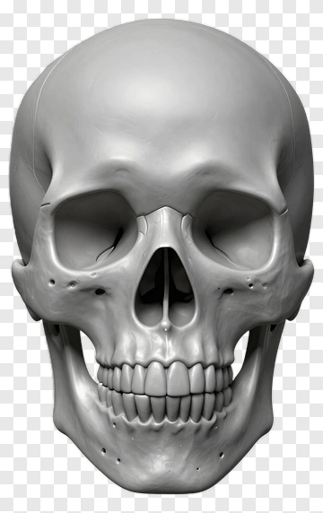 Human Skull 3D Render PNG