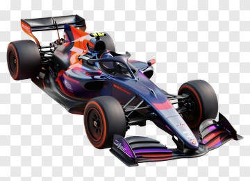 Formula One Race Car In Motion PNG