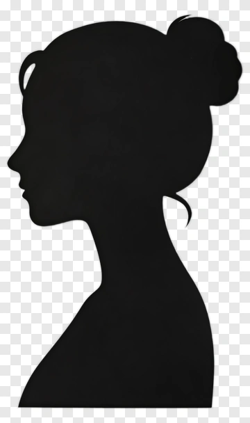 Silhouette Of A Woman In Profile PNG