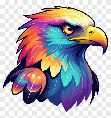 Colorful Eagle Head PNG