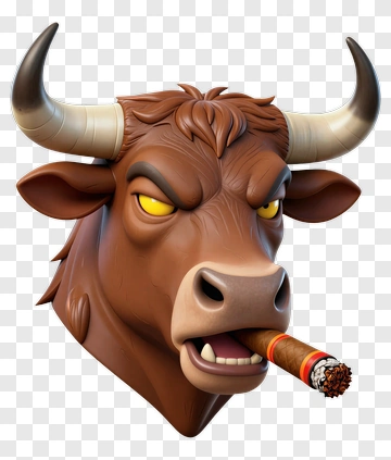 Bull Smoking Cigar PNG