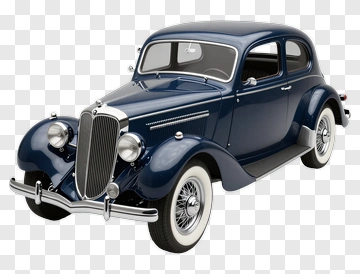 Classic Blue Vintage Automobile PNG