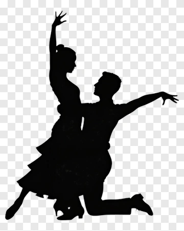 Dancer Couple Silhouette PNG