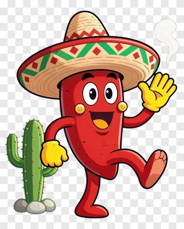 Chili Pepper In Sombrero PNG