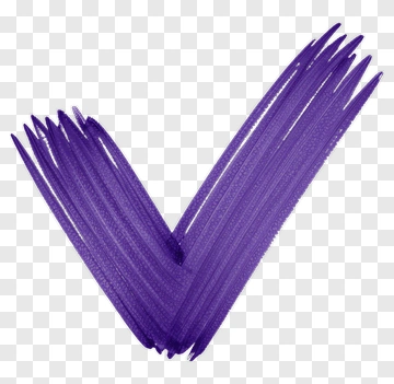Purple Hand Drawn Checkmark PNG