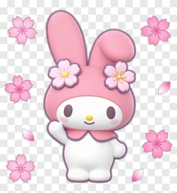 My Melody With Cherry Blossoms PNG