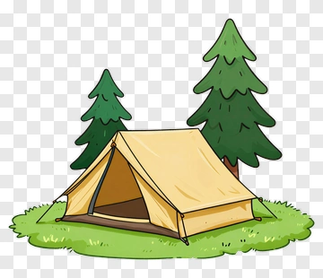 Yellow Tent In Forest PNG