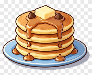 Stack Of Pancakes With Butter And Syrup PNG