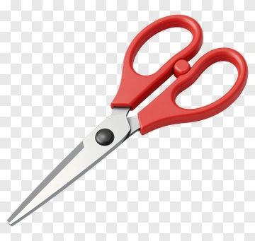 Red Handle Scissors PNG