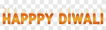 Happy Diwali With Fire Effect PNG