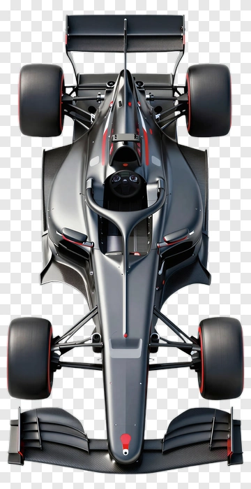 Formula One Race Car Overhead View PNG