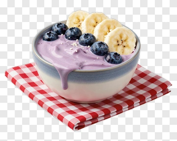 Yogurt Bowl With Blueberries And Banana PNG