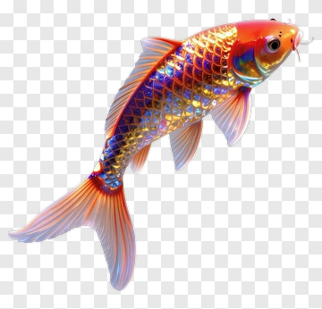 Shimmering Koi Fish PNG