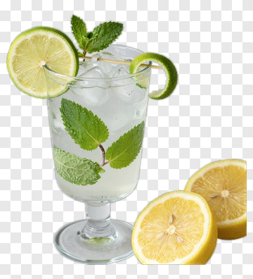 Refreshing Lemonade With Mint And Lime PNG