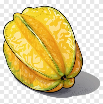 Carambola Fruit Illustration PNG