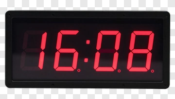 Digital Clock Showing Time PNG