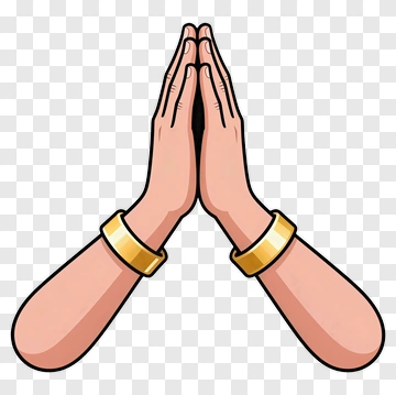 Prayer Hands With Gold Bracelets PNG
