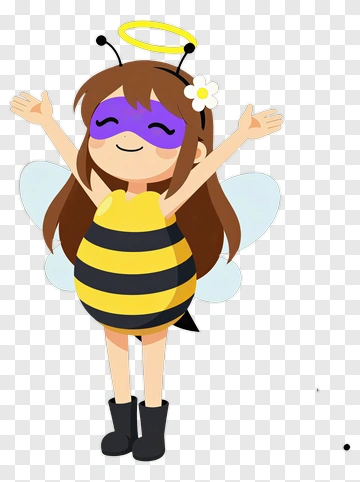 Bee Angel Girl Costume PNG
