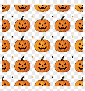 Happy Halloween Pumpkins Pattern PNG
