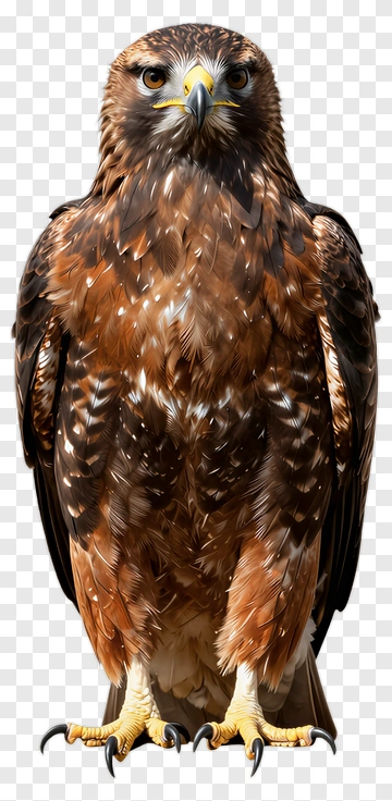 Hunting Hawk With Detailed Plumage PNG