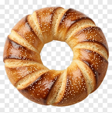 Golden Pretzel With Sesame Seeds PNG