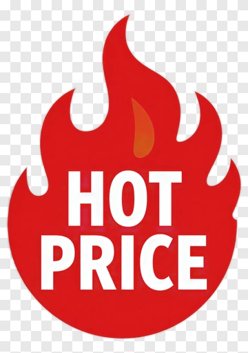 Red Flame Hot Price Tag PNG