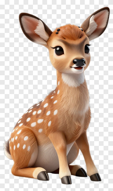 Cute Fawn Sitting PNG