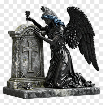 Angel Mourning At Grave PNG