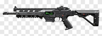 Black Rifle With Green Display PNG