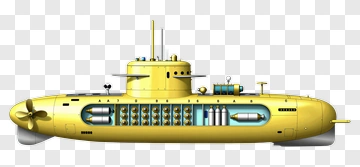 Yellow Submarine Cutaway View PNG