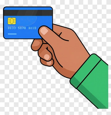 Hand Holding Credit Card PNG