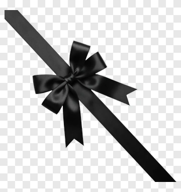 Black Gift Bow PNG
