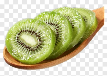 Fresh Kiwi Fruit On Wooden Spoon PNG