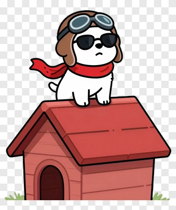 Cartoon Dog In Aviator Gear PNG