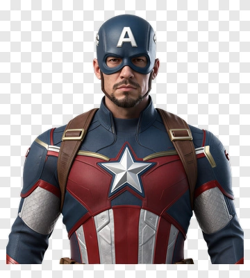 Captain America In Uniform PNG