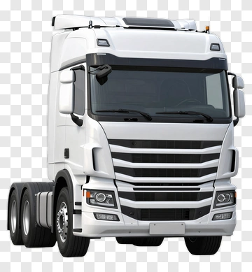 White Semi Truck PNG