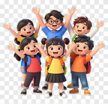 Group Of Happy Children PNG