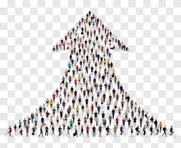 Arrow Made Of People PNG
