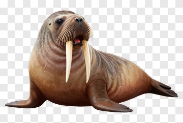 Walrus With Long Tusks PNG