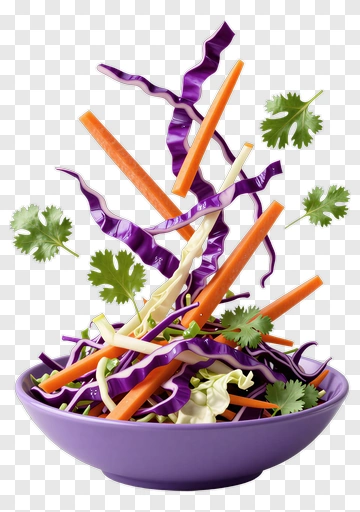 Fresh Salad With Carrots And Cabbage PNG
