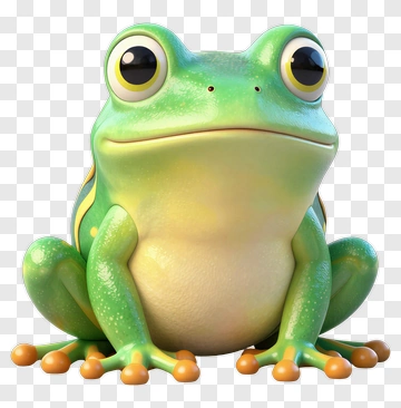 Cute Green Frog PNG