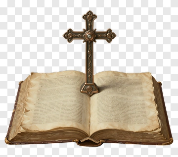 Cross On Open Book PNG