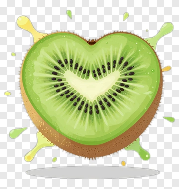 Heart Shaped Kiwi Fruit PNG