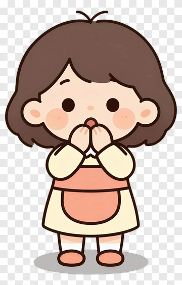 Praying Girl PNG