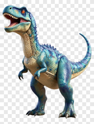 Blue And Yellow Dinosaur PNG