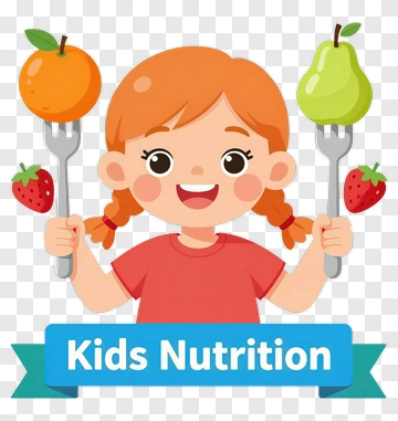 Child Holding Fruit For Nutrition PNG