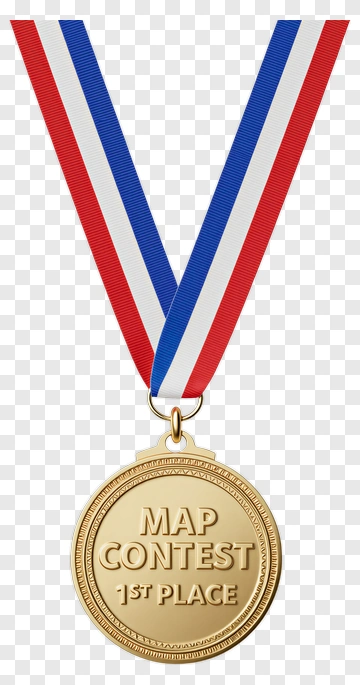 Gold Medal For First Place In Map Contest PNG