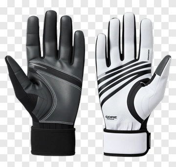 Black And White Sports Gloves PNG
