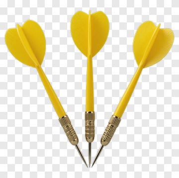 Three Yellow Darts PNG