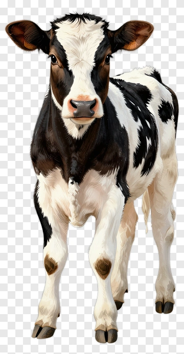 Black And White Cow PNG